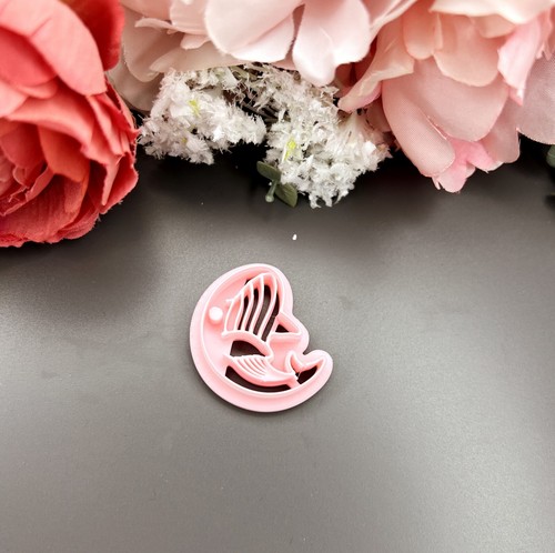 Whale silver clay polymer - silver,