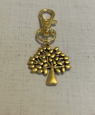 Mulberry Tree Gold Plated Trigger Clasp Charmed Bag Charm. Xmas Stocking Gift.