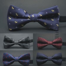 Top Quality Mens Designer Bow tie Black Striped Plain Bowtie Mens Neckties