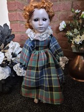 'Agatha' Halloween Horror Creepy Porcelain Victoriana Doll, Hand Painted, 39cm