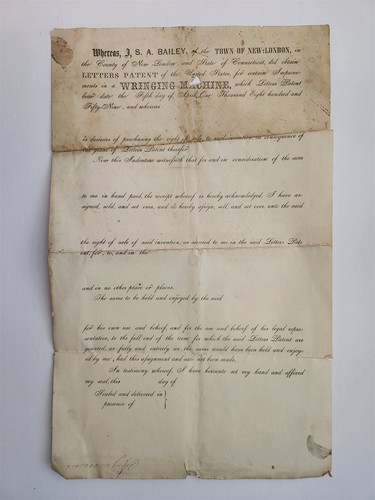 1862 antique wringing - 1862,