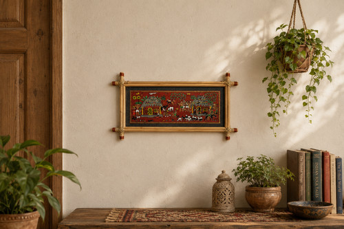 Vintage indian hand painting - vintage,