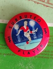 Subbuteo 1960s Vintage Table Soccer  Red Player Pin Badge.