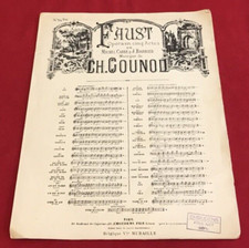Antique Faust French Opera Sheet Music Counod Piano Michael Carre J.Barbier