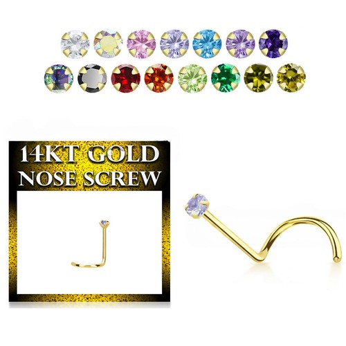 14k solid yellow gold 22g - 14k, nose