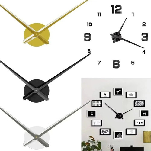 Diy large silent - quartz, wall