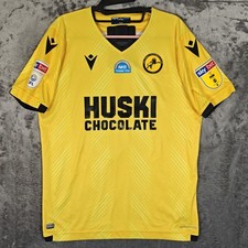 Millwall 2019/2020 Away Match Worn Football Shirt HUTCHINSON #4 Macron M GPS