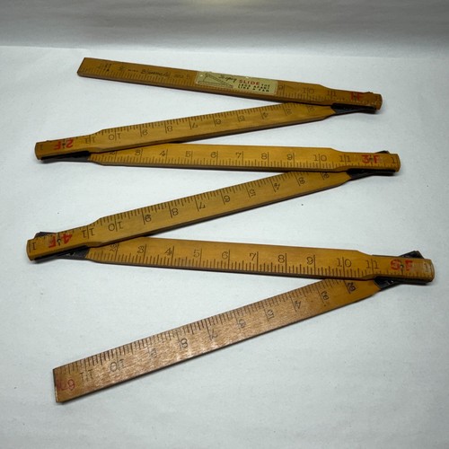 Six foot wooden folding - wooden, ruler