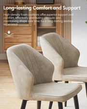 Set of 2 Cream dining chairs