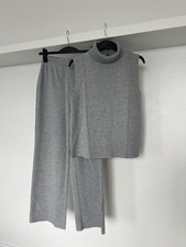 ZARA Grey Knit Wide Leg