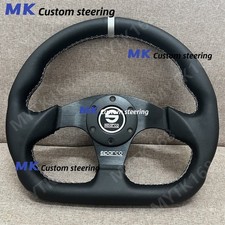 Sparco 3-Spoke Black Leather