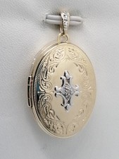 9ct Yellow Gold Diamond Swirl