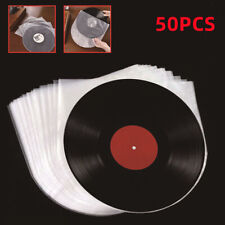 50PCS Anti Static 12''LPLD Vinyl Record Covers Inner Sleeves Plastic Clear Cover