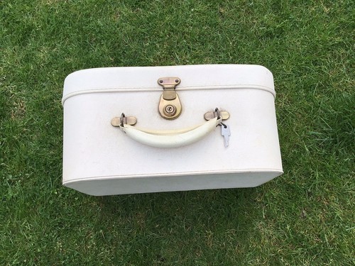 Vintage cream antler travel - antler,