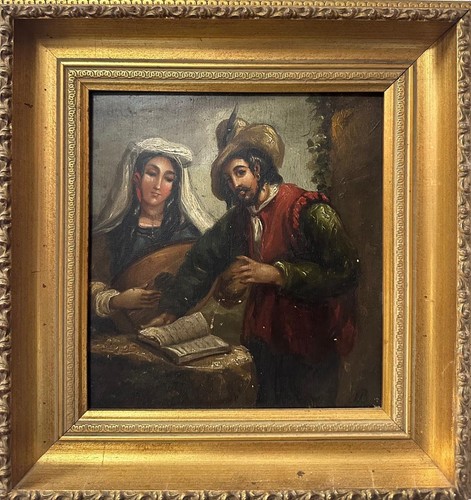 Antique oil board - antique,