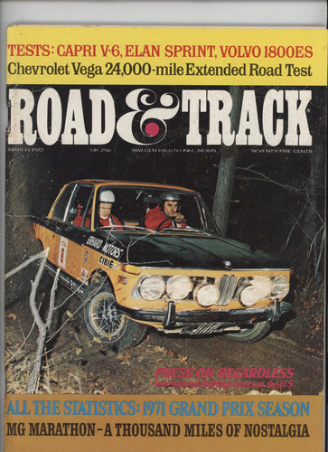 Road track march 1972 chevy - track, 1972: