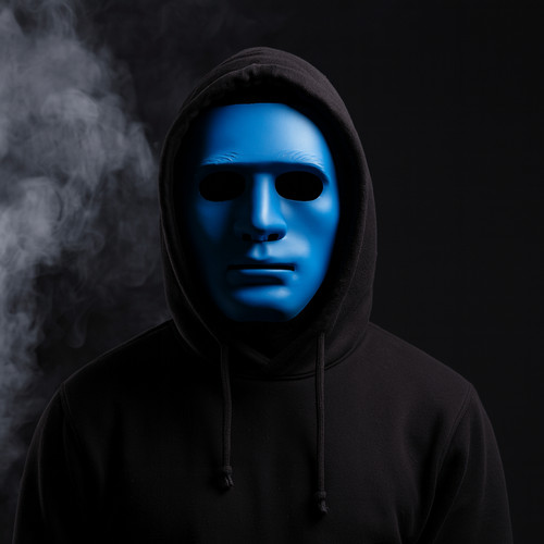 Halloween mask plain - mask, blue
