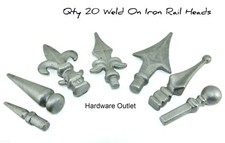 20 x Weld on Rail Heads -