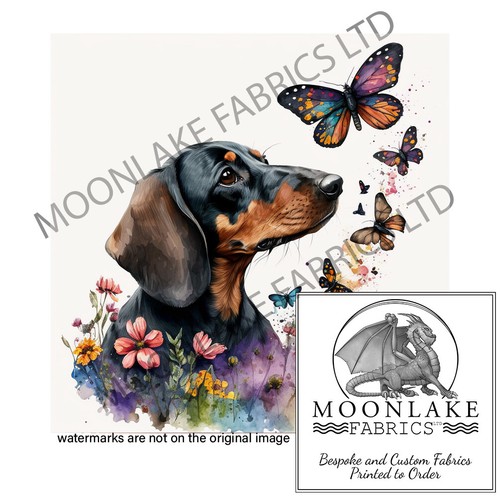 Dachshund and butterflies 100 - dachshund, 100%