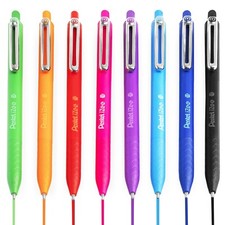 Pentel iZee BX470 Retractable Ballpoint Pen - 1.0mm Nib - 8 Colours Available