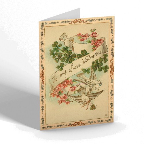 Valentines day card vintage - valentines,