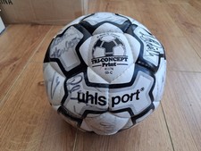 Vintage Signed Uhlsport Football Ball Retro Tri-Concept Print