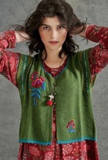 Gudrun Sjoden Sleeveless Cardigan / Tanktop ~ Wool/Alpaca Blend Size L