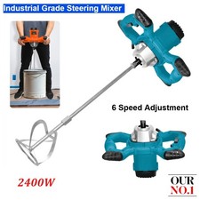 Electric 6 Gear Mixing Drill 2400W Plaster Mortar Mixer M14 Paddle Mixer Stirre