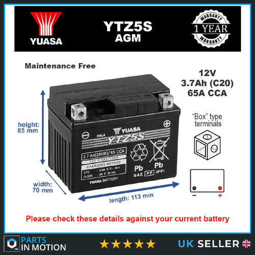 Genuine yuasa ytz5s - yuasa, power