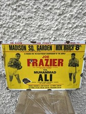 Joe Frazier VS Muhammad Ali Enamel Boxing Advertising Sign