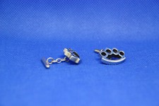 Sterling Silver Knuckle Duster Cufflinks