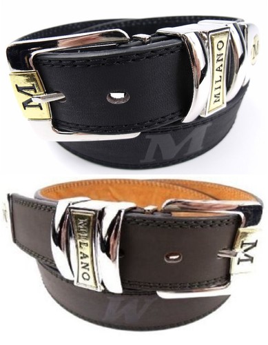Men leather jeans - jeans, belt