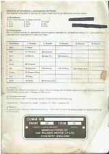 TRIUMPH 2000 MK2 & 2.5 PI SALOON ESTATE 1969-74 ORIGINAL FACTORY PARTS CATALOGUE