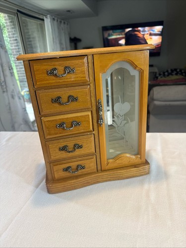Vintage tall wooden jewelry - vintage,