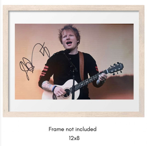 Sheeran hand signed 12x8 - ed,