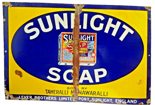 Vintage sunlight soap enamel - vintage,