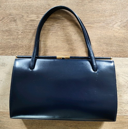 1960s vintage handbag - , navy