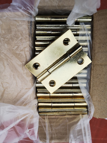 Brass plated butt - brass, 50mm