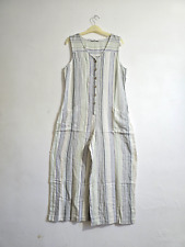 Ex TU Clothing Women's Sleeveless V Neck Striped Jumpsuit In Multicolor