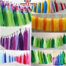 5 Tissue Tassels Paper Garland