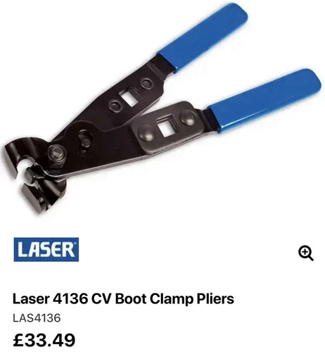 Laser tools boot clamp - cv,