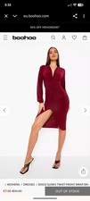 Burgundy Wrap, Slit Thigh