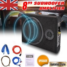8'' 800W Car Bass Box Audio Subwoofer Sub Speaker Amplifier Active Underseat UK
