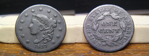 1837 large cent coronet type - large,