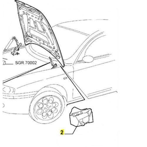 Bonnet offside edge - offside,