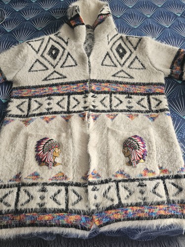 Aztec white multi fluffy - multi,