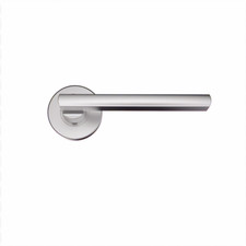 Munch Internal Door Handles Lever on Rose Furniture Satin / Polished Chrome