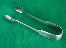 Vintage Nickel Silver Plated Sugar Cube Tongs with Hallmarks
