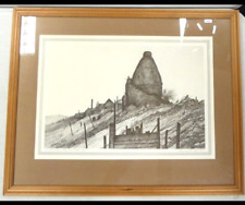 Large Framed Original of Old Blue Bell Pottery Kiln by Stoke Artist- Harry Smith
