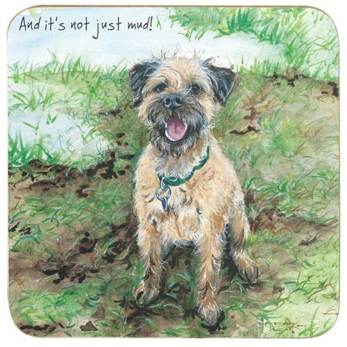 Border terrier dog coaster - terrier,